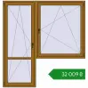 Ціноутворення Балконні двері 2000x2100 мм REHAU SYNEGO MD LIGHT_OAK з двох сторін. Ціна: ₴32,008.86