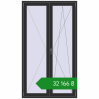 Ціноутворення Балконні двері 1250x2200 мм REHAU SYNEGO MD ANTHRACITE_GREY_GLATT з двох сторін. Ціна: ₴32,166.28