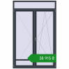 Ціноутворення Балконні двері 1540x2400 мм REHAU Euro 70 ANTHRACITE_GREY_STRUKTURAL з двох сторін. Ціна: ₴38,914.82