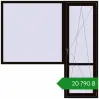 Ціноутворення Балконні двері 2150x2150 мм REHAU Euro 60 BLACK_BROWN з двох сторін. Ціна: ₴20,789.88