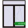 Ціноутворення Балконні двері 1800x2150 мм REHAU SYNEGO MD BLACK_BROWN з двох сторін. Ціна: ₴40,634.41