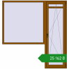 Ціноутворення Балконні двері 2000x2100 мм REHAU Euro 70 GOLDEN OAK з двох сторін. Ціна: ₴25,161.90