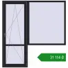 Ціноутворення Балконні двері 2000x2100 мм REHAU SYNEGO MD BLACK_ULTI-MATT з двох сторін. Ціна: ₴31,114.38