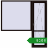 Ціноутворення Балконні двері 2030x2070 мм REHAU Euro 60 BLACK_BROWN з двох сторін. Ціна: ₴18,215.07