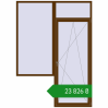 Ціноутворення Балконні двері 2000x2800 мм REHAU Euro 60 WALNUT з двох сторін. Ціна: ₴23,825.92