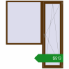 Ціноутворення Балконні двері 1900x2250 мм REHAU Euro 70 WALNUT з двох сторін. Ціна: $513.44
