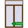 Ціноутворення Балконні двері 1600x2400 мм REHAU Euro 60 WALNUT з двох сторін. Ціна: ₴24,856.22