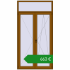 Ціноутворення Балконні двері 1250x2400 мм REHAU Euro 60 GOLDEN OAK з двох сторін. Ціна: €663.22
