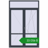 Ціноутворення Балконні двері 1540x2400 мм REHAU Euro 70 ANTHRACITE_GREY_STRUKTURAL з двох сторін. Ціна: ₴33,055.69