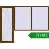 Ціноутворення Балконні двері 2800x2100 мм REHAU Euro 60 WALNUT з двох сторін. Ціна: ₴24,429.86
