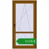Ціноутворення Балконні двері 900x1800 мм REHAU Euro 60 GOLDEN OAK з двох сторін. Ціна: ₴13,514.79