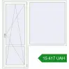 Ціноутворення Балконні двері 2000x2100 мм REHAU Euro 70 Білий (RAL 9016) з двох сторін. Ціна: ₴15,417.44