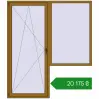 Ціноутворення Балконні двері 2000x2300 мм REHAU Euro 60 LIGHT_OAK з двох сторін. Ціна: ₴20,175.42
