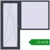 Ціноутворення Балконні двері 2000x2000 мм REHAU Euro 70 ANTHRACITE_GREY_STRUKTURAL з двох сторін. Ціна: ₴22,443.11