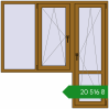 Ціноутворення Балконні двері 1800x1800 мм REHAU Euro 60 LIGHT_OAK з двох сторін. Ціна: ₴20,516.09