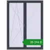 Ціноутворення Балконні двері 1700x2300 мм REHAU SYNEGO MD ANTHRACITE_GREY_STRUKTURAL з двох сторін. Ціна: ₴38,094.19