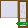 Ціноутворення Балконні двері 2150x2150 мм REHAU Euro 60 GOLDEN OAK з двох сторін. Ціна: ₴23,354.49