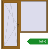 Ціноутворення Балконні двері 2000x2100 мм REHAU Euro 60 LIGHT_OAK з двох сторін. Ціна: €469.02