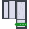 Ціноутворення Балконні двері 1800x2100 мм REHAU SYNEGO MD ANTHRACITE_GREY_STRUKTURAL з двох сторін. Ціна: ₴28,257.82