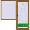 Ціноутворення Балконні двері 2090x2140 мм REHAU Euro 60 LIGHT_OAK з двох сторін. Ціна: ₴19,131.49