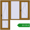 Ціноутворення Балконні двері 1800x1800 мм REHAU SYNEGO MD LIGHT_OAK з двох сторін. Ціна: ₴30,014.79