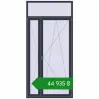 Ціноутворення Балконні двері 1300x2700 мм REHAU SYNEGO MD ANTHRACITE_GREY_STRUKTURAL з двох сторін. Ціна: ₴44,934.53