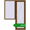 Ціноутворення Балконні двері 1550x2150 мм REHAU Euro 70 WALNUT з двох сторін. Ціна: $463.28