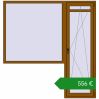 Ціноутворення Балконні двері 2000x2100 мм REHAU Euro 70 GOLDEN OAK з двох сторін. Ціна: €556.21