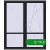 Ціноутворення Балконні двері 1800x2100 мм REHAU Euro 70 BLACK_ULTI-MATT з двох сторін. Ціна: ₴32,169.52
