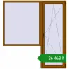 Ціноутворення Балконні двері 2000x2140 мм REHAU Euro 70 GOLDEN OAK з двох сторін. Ціна: ₴26,467.52