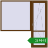 Ціноутворення Балконні двері 2150x2150 мм REHAU Euro 70 WALNUT з двох сторін. Ціна: ₴26,983.95