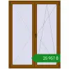Ціноутворення Балконні двері 1600x2100 мм REHAU Euro 60 GOLDEN OAK з двох сторін. Ціна: ₴25,956.54