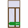 Ціноутворення Балконні двері 1350x3000 мм REHAU SYNEGO MD WALNUT з двох сторін. Ціна: $996.78