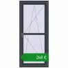 Ціноутворення Балконні двері 790x1800 мм REHAU Euro 60 ANTHRACITE_GREY_STRUKTURAL з двох сторін. Ціна: €268.49
