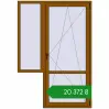 Ціноутворення Балконні двері 1450x2100 мм REHAU Euro 60 GOLDEN OAK з двох сторін. Ціна: ₴20,372.20
