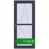 Ціноутворення Балконні двері 790x1800 мм REHAU Euro 60 ANTHRACITE_GREY_STRUKTURAL з двох сторін. Ціна: ₴11,160.44