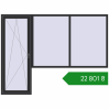 Ціноутворення Балконні двері 2800x2100 мм REHAU Euro 60 ANTHRACITE_GREY_GLATT з двох сторін. Ціна: ₴22,801.20