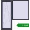 Ціноутворення Балконні двері 2000x2100 мм REHAU Euro 60 ANTHRACITE_GREY_STRUKTURAL з двох сторін. Ціна: ₴19,119.51
