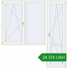 Ціноутворення Балконні двері 2200x2270 мм REHAU SYNEGO MD Білий (RAL 9016) з двох сторін. Ціна: ₴24,374.19