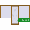 Ціноутворення Балконні двері 3250x2100 мм REHAU Euro 60 LIGHT_OAK з двох сторін. Ціна: ₴26,317.51