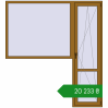 Ціноутворення Балконні двері 2100x2300 мм REHAU Euro 60 LIGHT_OAK з двох сторін. Ціна: ₴20,233.49