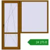 Ціноутворення Балконні двері 2000x2100 мм REHAU Euro 70 GOLDEN OAK з двох сторін. Ціна: ₴24,274.65