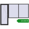 Ціноутворення Балконні двері 2800x2100 мм REHAU Euro 60 ANTHRACITE_GREY_GLATT з двох сторін. Ціна: ₴23,199.82