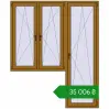 Ціноутворення Балконні двері 1890x2290 мм REHAU Euro 70 LIGHT_OAK з двох сторін. Ціна: ₴35,005.94