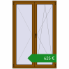 Ціноутворення Балконні двері 1300x2000 мм REHAU Euro 70 GOLDEN OAK з двох сторін. Ціна: €624.87