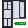 Ціноутворення Балконні двері 1800x2100 мм REHAU Euro 70 ANTHRACITE_GREY_GLATT з двох сторін. Ціна: ₴36,780.76