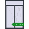Ціноутворення Балконні двері 1750x2700 мм REHAU Euro 70 ANTHRACITE_GREY_STRUKTURAL з двох сторін. Ціна: ₴42,894.39