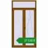 Ціноутворення Балконні двері 1250x2400 мм REHAU Euro 60 GOLDEN OAK з двох сторін. Ціна: ₴27,538.08