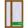 Ціноутворення Балконні двері 1401x2100 мм REHAU Euro 70 GOLDEN OAK з двох сторін. Ціна: €677.93