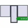 Ціноутворення Балконні двері 3250x2100 мм REHAU Euro 70 ANTHRACITE_GREY_STRUKTURAL з двох сторін. Ціна: ₴34,875.70